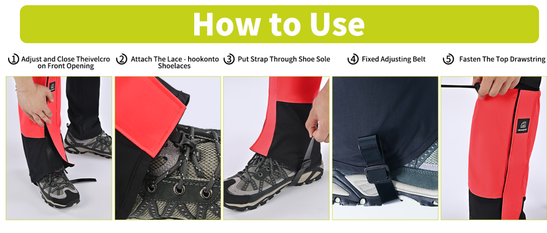 how to use leg gaiters