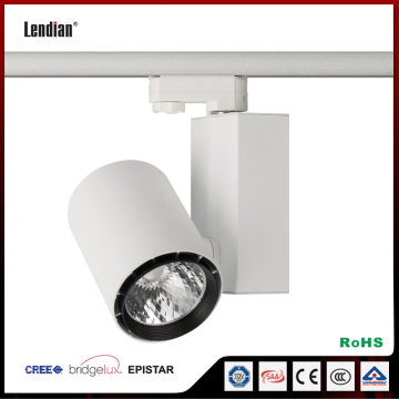 High luminous efficiency IP20 aluminum EPISTAR/ bridgelux COB 30W LED track spot light