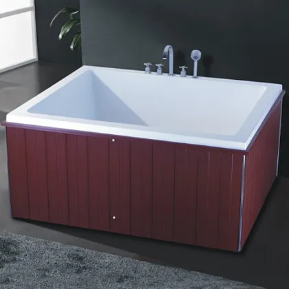 Japanese Wooden Bathtub with Massage Feature