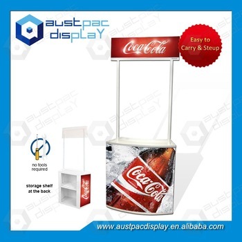 PVC Promotional Counter with Header promotion table standing table