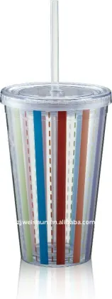 Double Wall Straw Cup