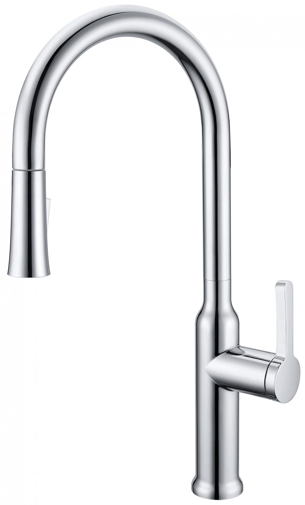 Simple single handle pull down kitchen sink faucets