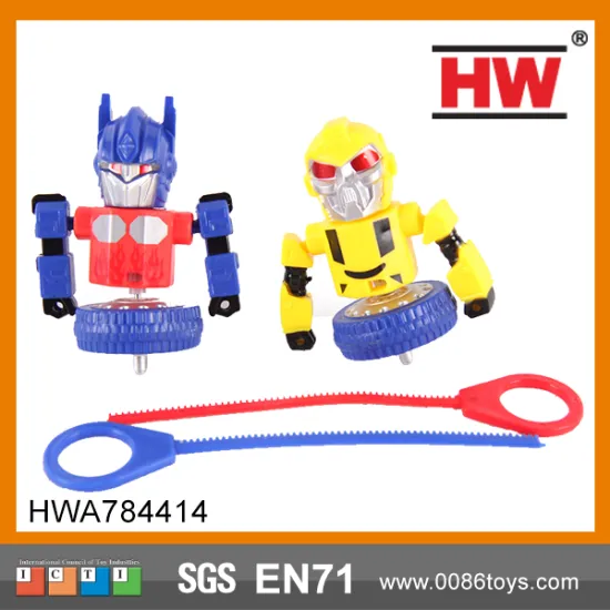 Funny plastic spinning top toy kids playing spin top