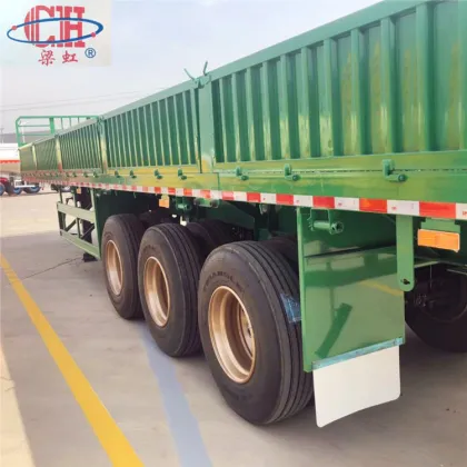 Flat Bed Curtain Side Wall Cargo Semi Trailer