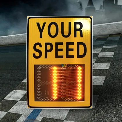 road safety amber LED radar speed sign