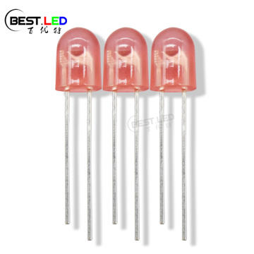 5mm Oval LEDs Red with No Stopper Pins