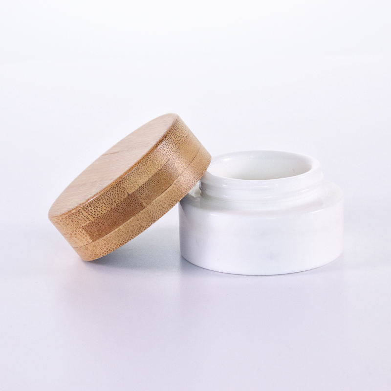 White Cream Jar With Bamboo Lid3 Jpg