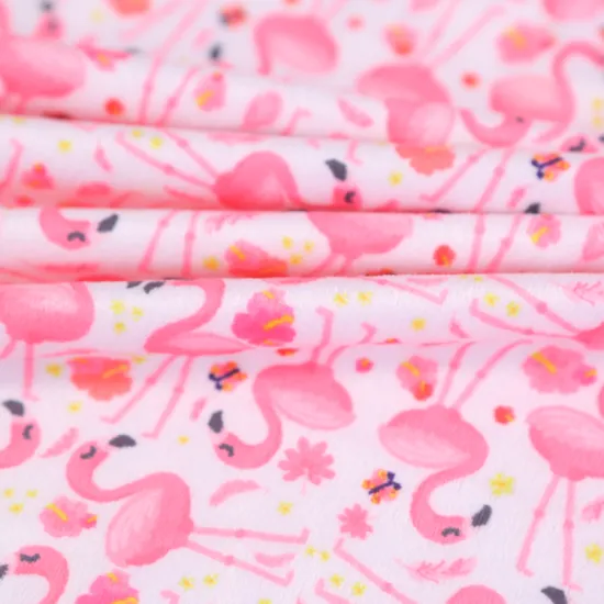 Custom Digital Printed Double-Sided Minky Fabric 100% Polyester for Garments