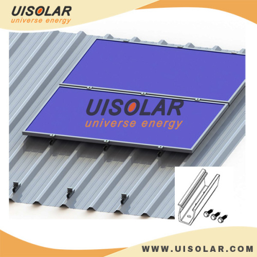 aluminum U clamps for pitched tin roof solar mounting system solar panel install
