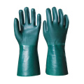 Хлопковая оболочка ПВХ 35 Полностью покрытые антикислотные и масляные рабочие перчатки