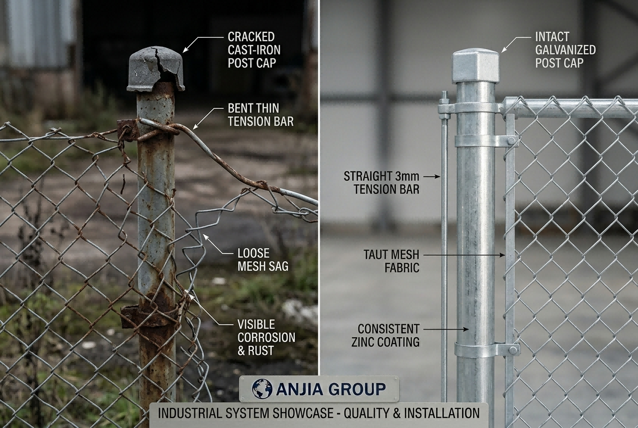 ANJIA Group comparison of failed versus quality fittings