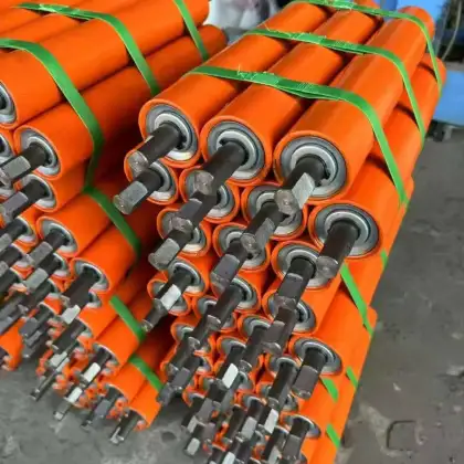 Parallel idler conveyor rollers