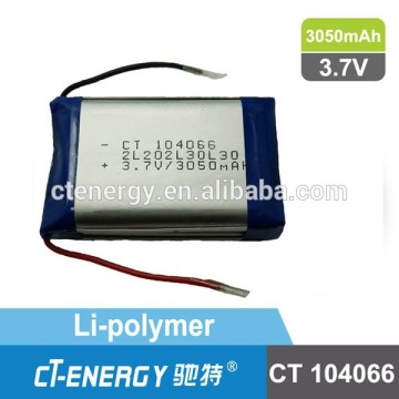 7.4v rechargeable lithium polymer battery/7.4V lipo battery 3000mah