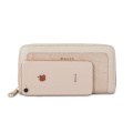 女性のための美しいプリントロングジッパークラッチ財布