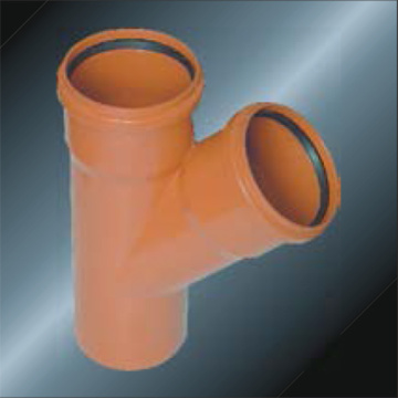 Din Drainage Upvc Y-tee Rubber spigot Warna Kelabu