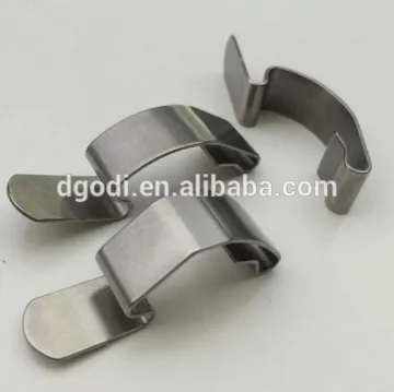 small flat stainless steel spring metal clip