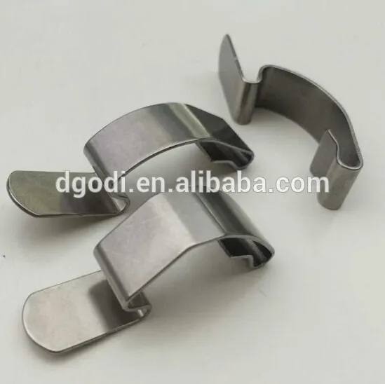 small flat stainless steel spring metal clip