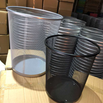 Hot Selling Trash Can Round Mesh in Silver and Black - Three Sizes Available at Wholesale Prices - Direct Factory Supply