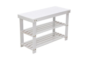 milky bamboo shoes rack & modern living room furniture