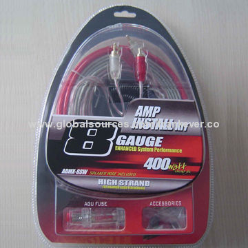 Amplificatore auto cablaggio Kit con potenza 2000W, include altoparlanti OFC