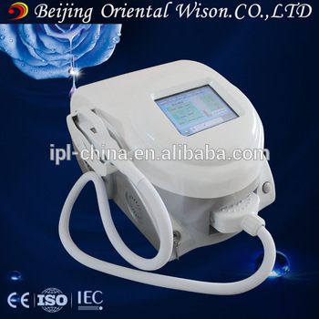 Portable e light rf laser skin lifting and hair removal beauty product