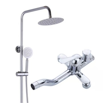 Economical Classical Brass Round Mixer Wall-Mounted Shower Faucet Set
