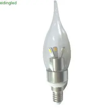 Gold /Silver Shamrock design E14 LED candle bulb 3W