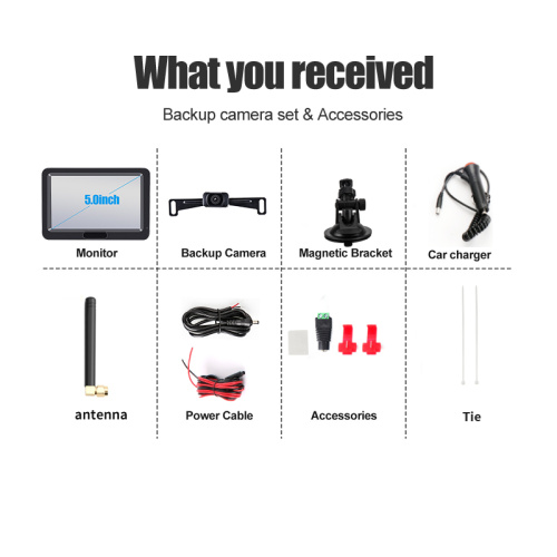 Wireless Monitoring Camera 5 inch Rear View Backup Reversing Camera