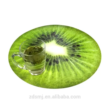 Target factory Audit product FDA standard print round pp plastic dining table place mat
