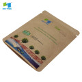 100%biodegradable corn starch 3 side seal carrier zipper bag