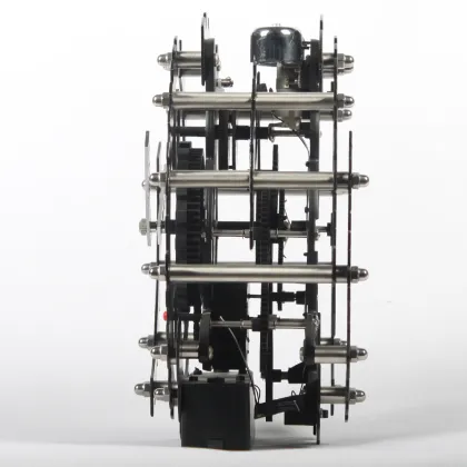 Sliver Alarm Gear Clock