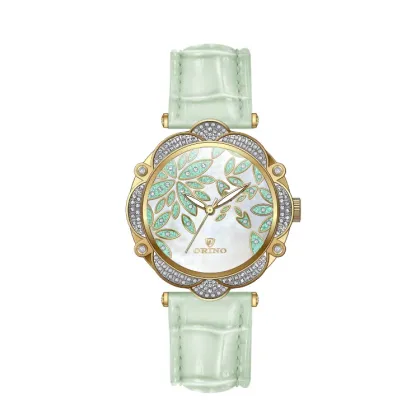 Leather Women Jewelry Watch With MOP Dial