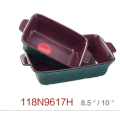 Gạch vuông dính nướng món thủ công đồ gốm Ovenware