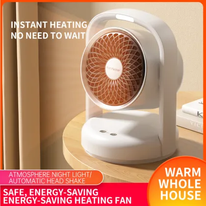 1500W Portable Desktop Mini Air Heater with Speaker and Light