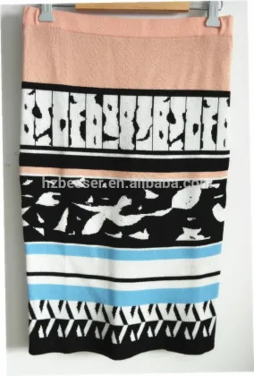 Fashion ladies jaqucard over hip fit short skirt