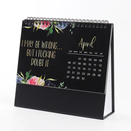 Personalized Desk Calendar Table Calendar Standing Calendar