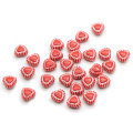 Großhandel 100Pcs Red Heart Resin Perlen mit 1mm Loch Mode Armband Halskette Schmuck Zubehör Diy Art Dekoration