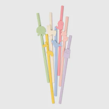 Factory Outlet Drinking Silicone Straw Rainbow Space