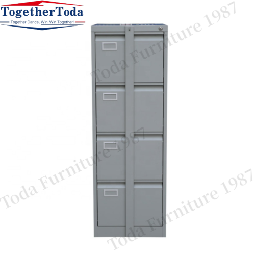 Vertical 4 drawer metal filing cabinet