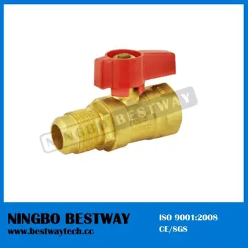 3/8 inch brass lpg gas ball valve FIP x Flare