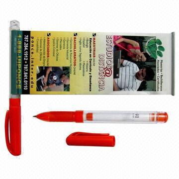 Customized Banner Pens, Made of ABS Material, 14.6 x 1.1cm Length