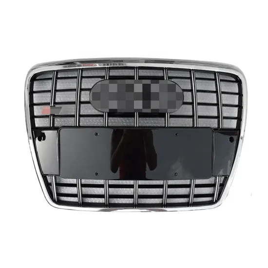 Full Set ABS Front Bumper with CHROME Grille for Audi A6/A6L 2008-2011 - Upgrade S6 Front Grille