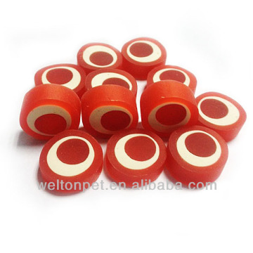 Strawberry flavor round biscuit with filling (pet biscuits)