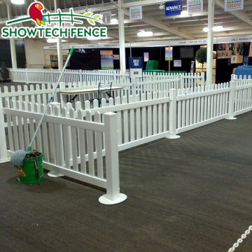 UV Protected Plastic PVC Picket Event Temporary Fence by Showtech