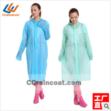 Promotional logo custom clear eco friendly disposable raincoat 2014 new