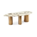 Table en acier inoxydable en marbre