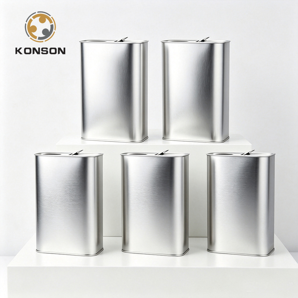 square metal oil can
