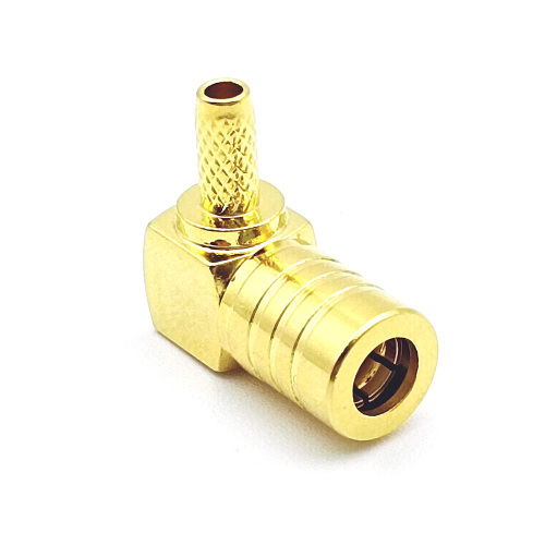 Right Angle Crimp SMB Female Cable Mount Connector