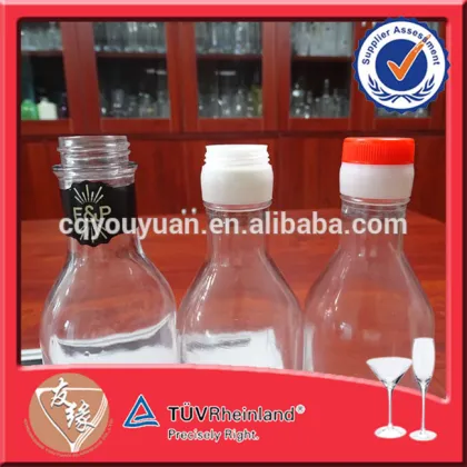 Machine Made Clear Glass Spice Bottle For Chili Sauce