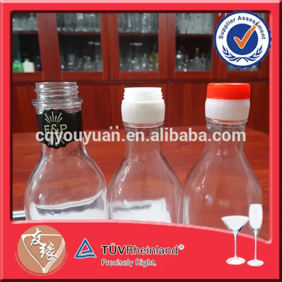 Machine Made Clear Glass Spice Bottle For Chili Sauce